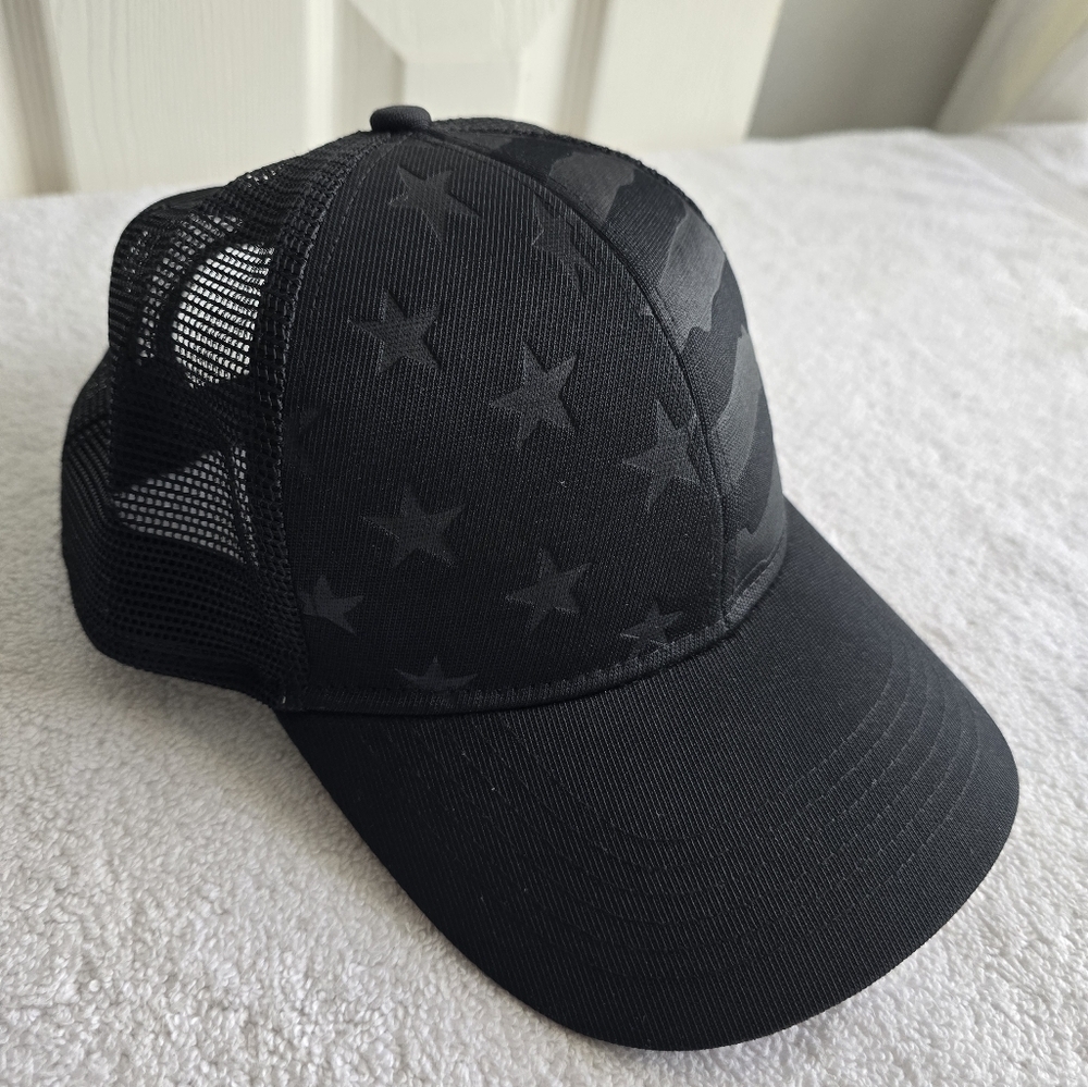 Baseball Hat Black US USA Flag Snap Back Adjustable Unisex Adult r